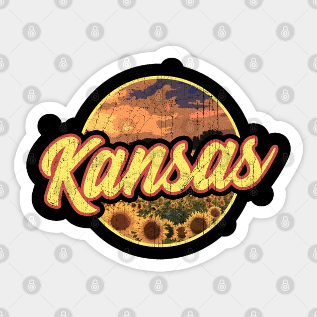 Vintage Kansas  70s Style Sticker by savariya